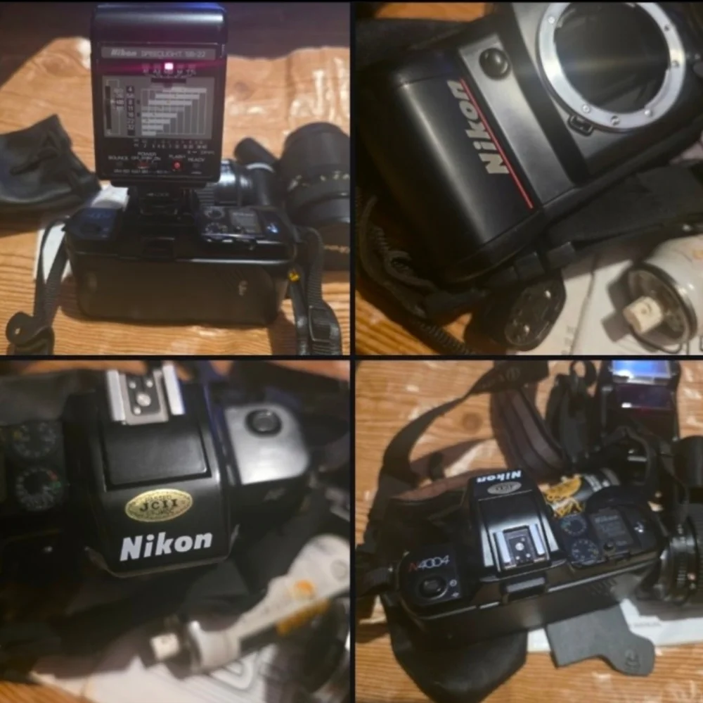 Nikon N4004 AF camera w/ 2 lenses, Flash, Film and Accessories